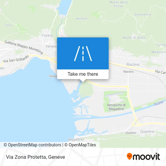 Via Zona Protetta map