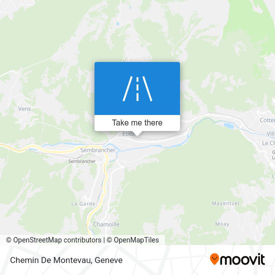 Chemin De Montevau map