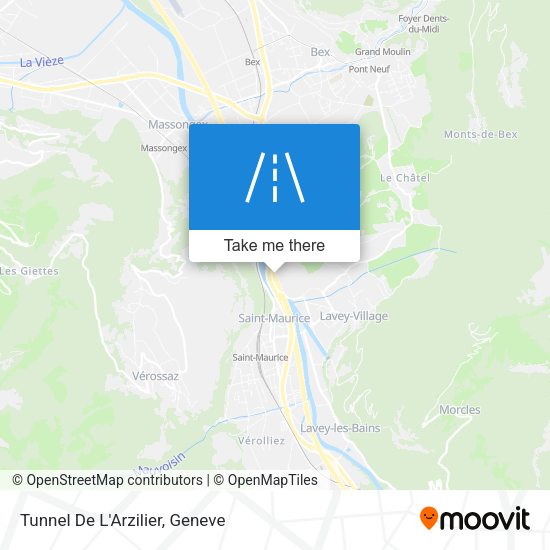 Tunnel De L'Arzilier map