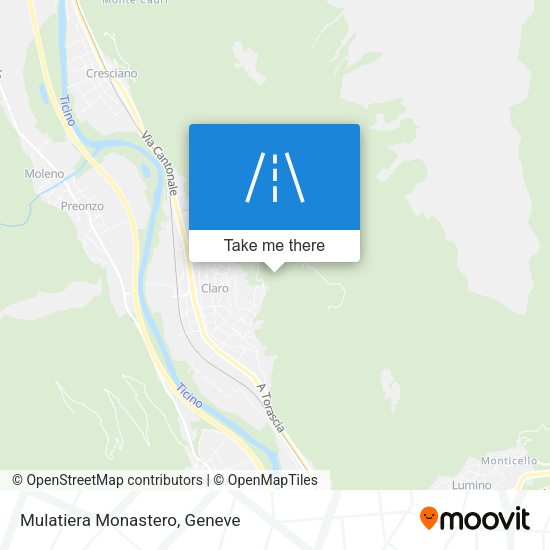 Mulatiera Monastero map
