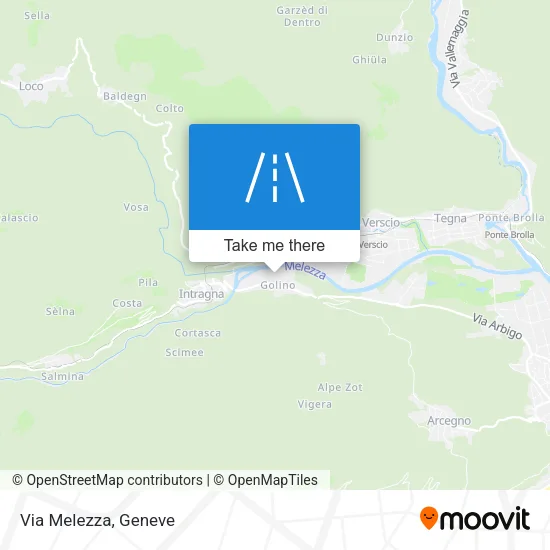 Via Melezza map