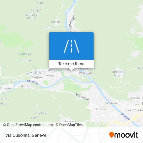 Via Cusolína map
