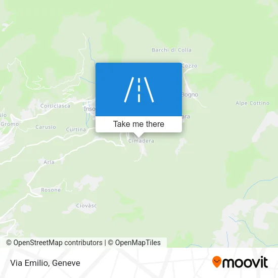 Via Emilio map
