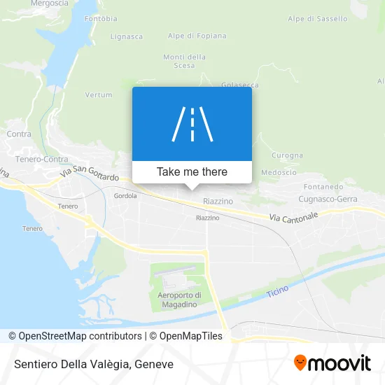 Sentiero Della Valègia map