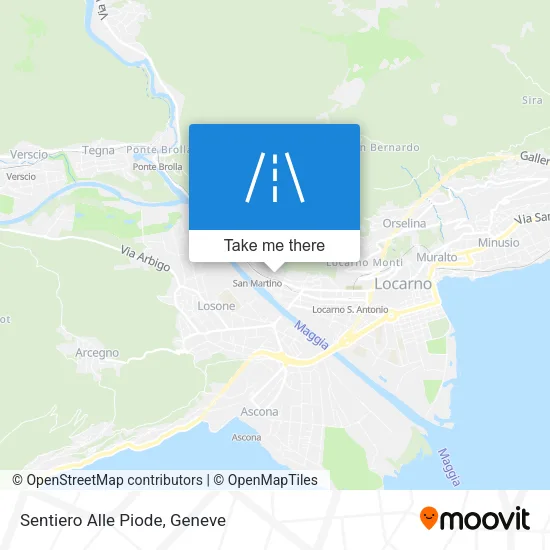 Sentiero Alle Piode map