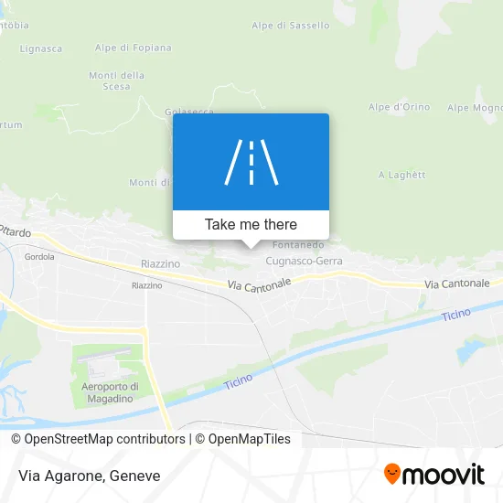 Via Agarone map