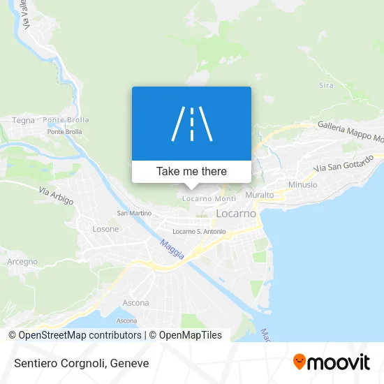 Sentiero Corgnoli map