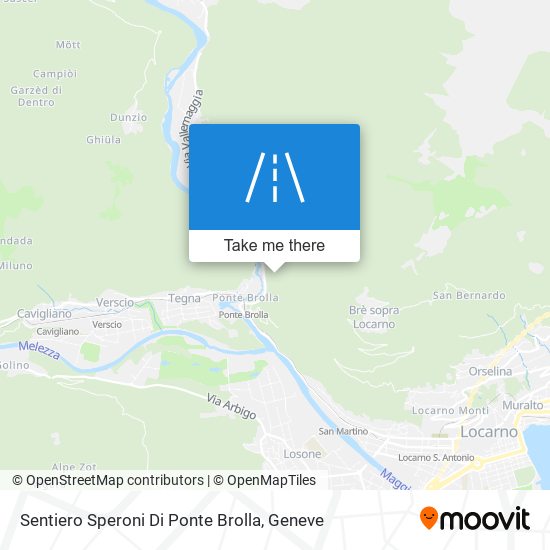 Sentiero Speroni Di Ponte Brolla map