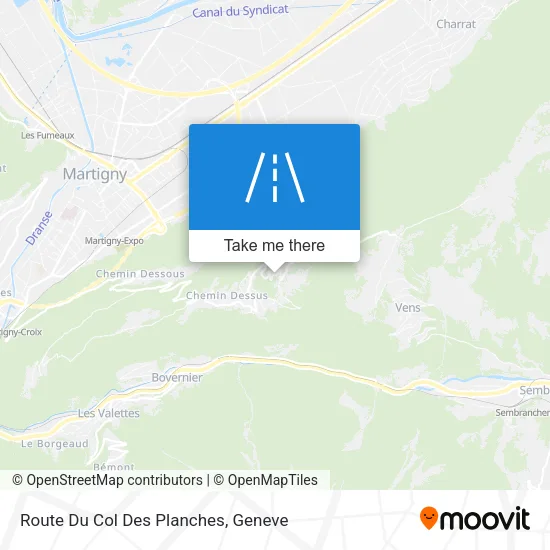Route Du Col Des Planches map