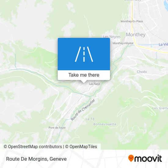 Route De Morgins map