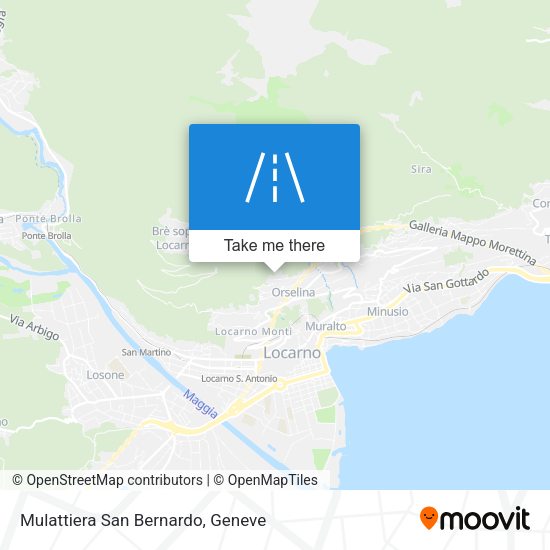 Mulattiera San Bernardo map