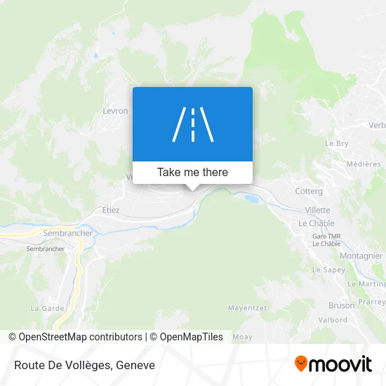 Route De Vollèges map