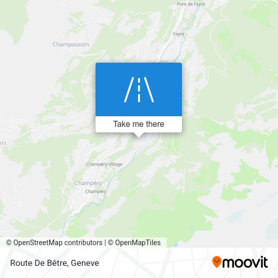 Route De Bêtre map