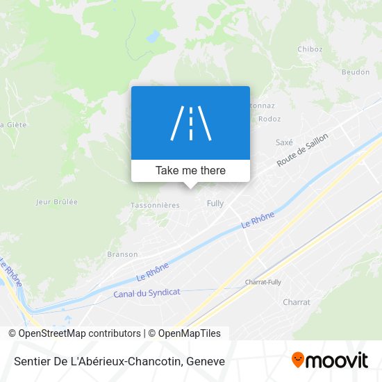 Sentier De L'Abérieux-Chancotin map