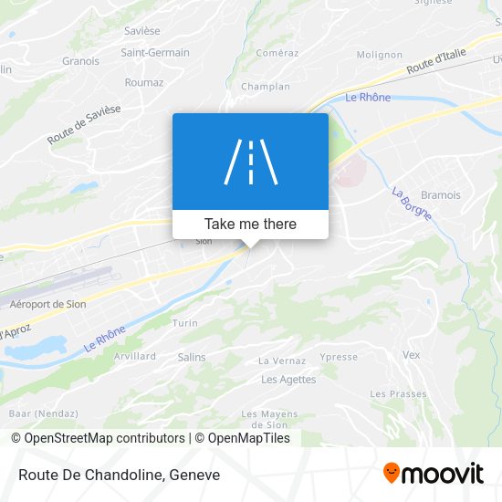 Route De Chandoline map