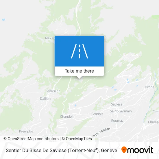 Sentier Du Bisse De Savièse (Torrent-Neuf) map