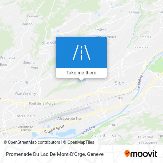 Promenade Du Lac De Mont-D'Orge map