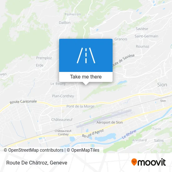 Route De Châtroz map