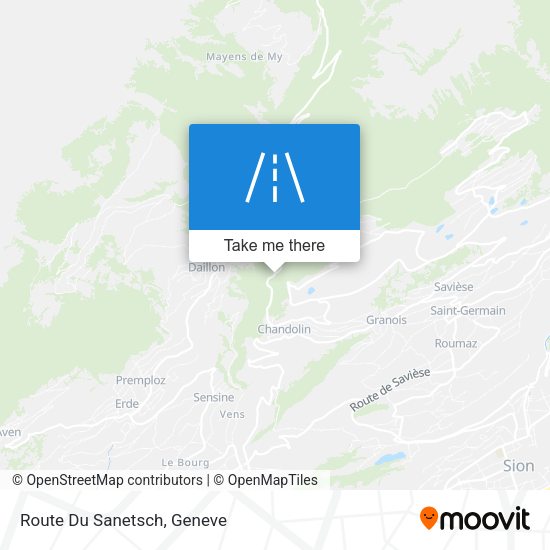 Route Du Sanetsch map