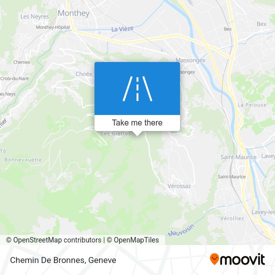 Chemin De Bronnes map