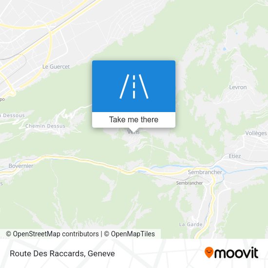 Route Des Raccards map