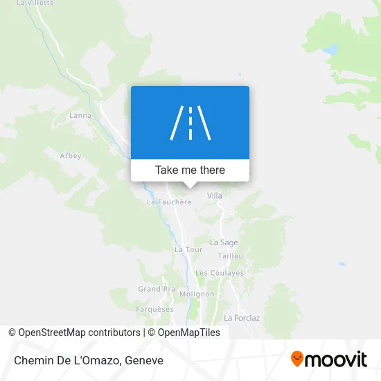Chemin De L'Omazo map