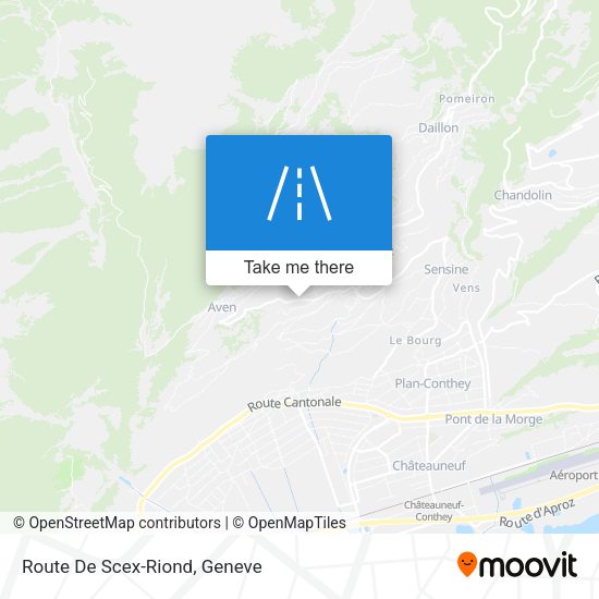 Route De Scex-Riond map