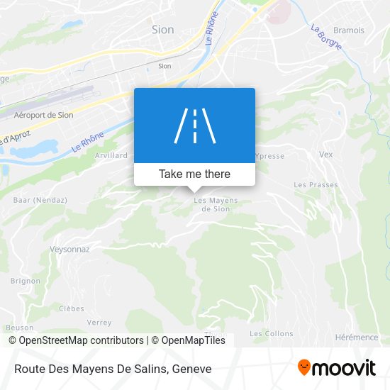 Route Des Mayens De Salins map
