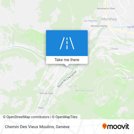 Chemin Des Vieux Moulins map