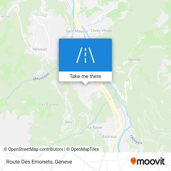 Route Des Emonets map