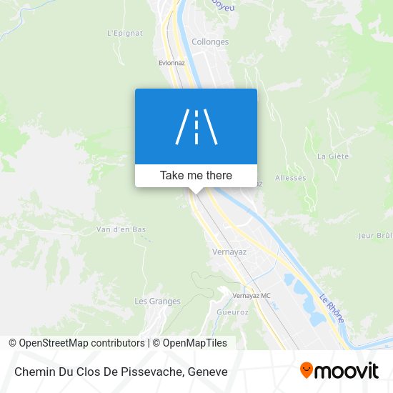 Chemin Du Clos De Pissevache map