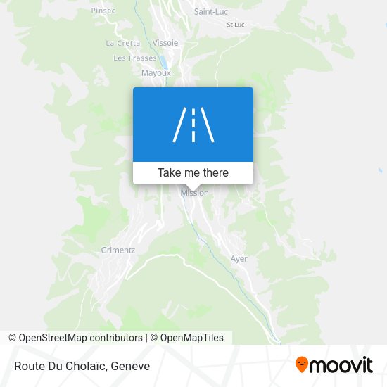 Route Du Cholaïc map