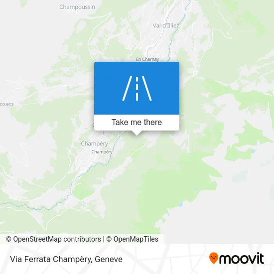 Via Ferrata Champèry map