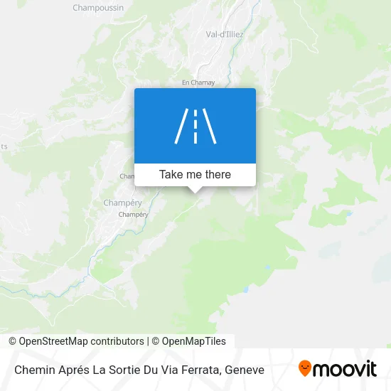 Chemin Aprés La Sortie Du Via Ferrata map