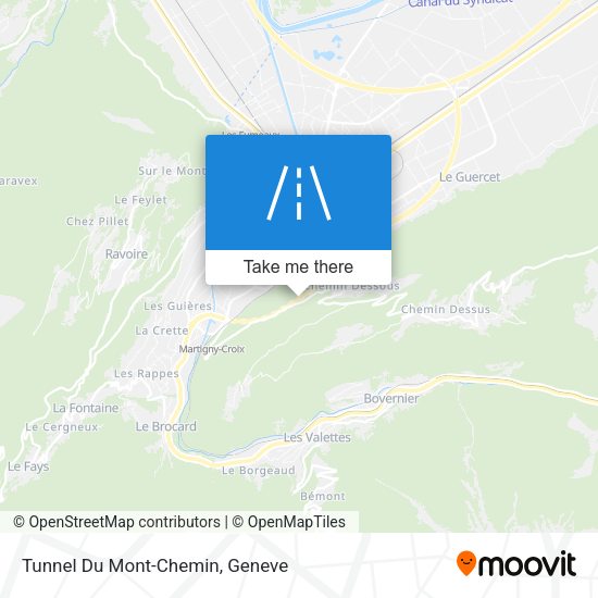 Tunnel Du Mont-Chemin map