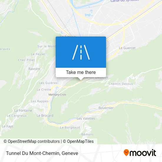 Tunnel Du Mont-Chemin map