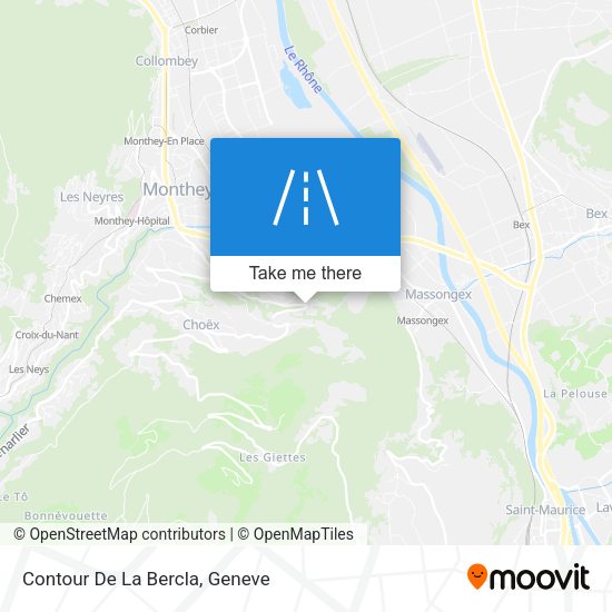 Contour De La Bercla map