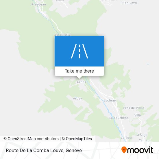 Route De La Comba Louve map