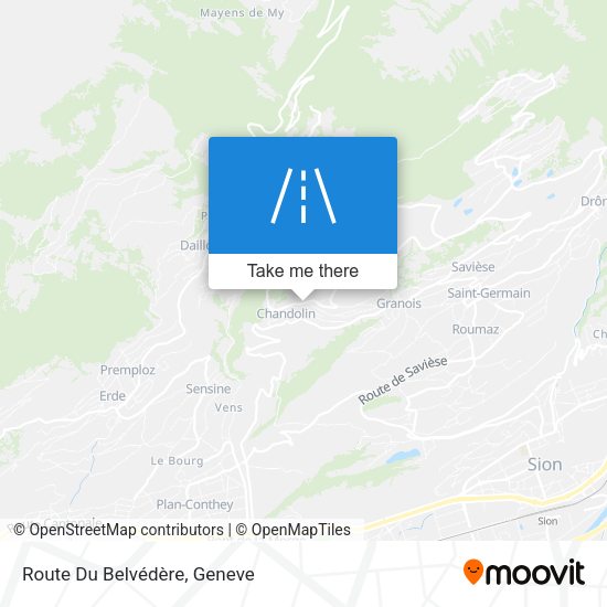 Route Du Belvédère map