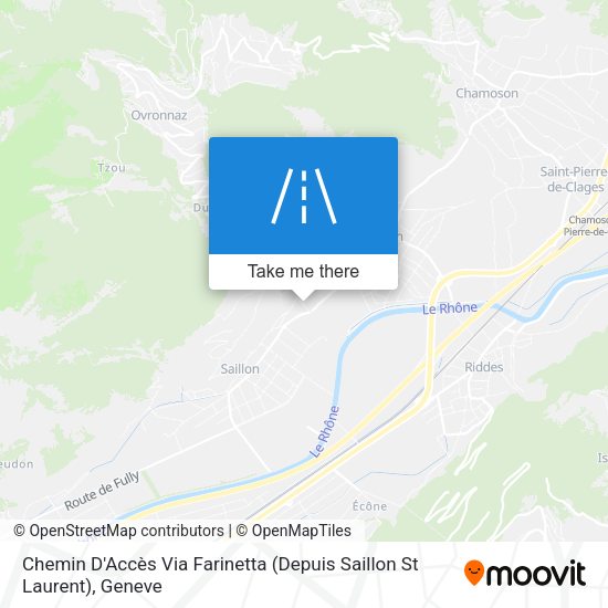 Chemin D'Accès Via Farinetta (Depuis Saillon St Laurent) map