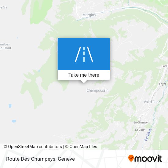 Route Des Champeys map