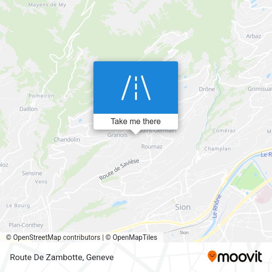 Route De Zambotte map