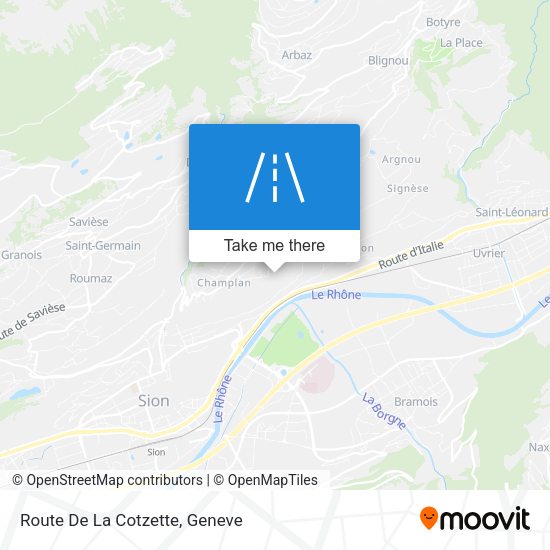 Route De La Cotzette map
