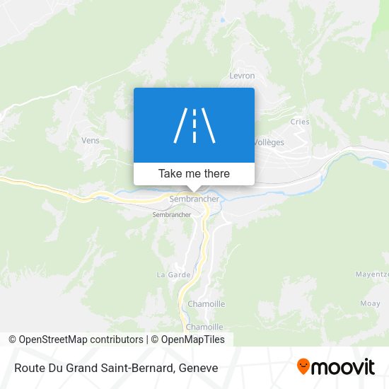 Route Du Grand Saint-Bernard map