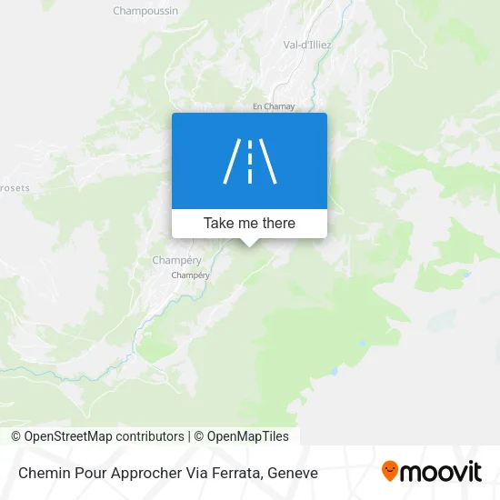 Chemin Pour Approcher Via Ferrata map