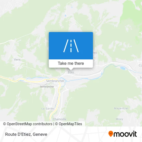 Route D'Etiez map