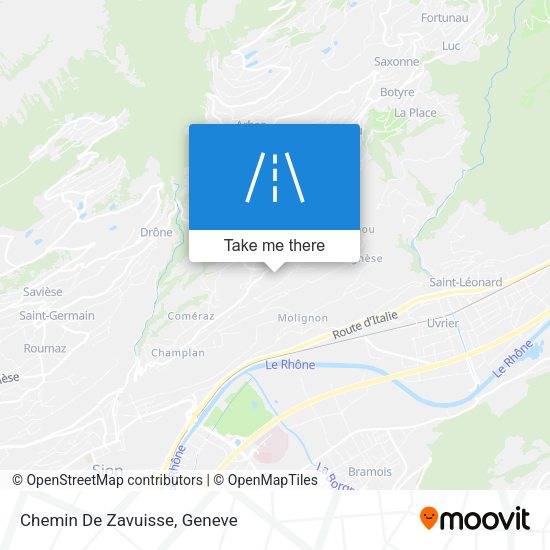 Chemin De Zavuisse map