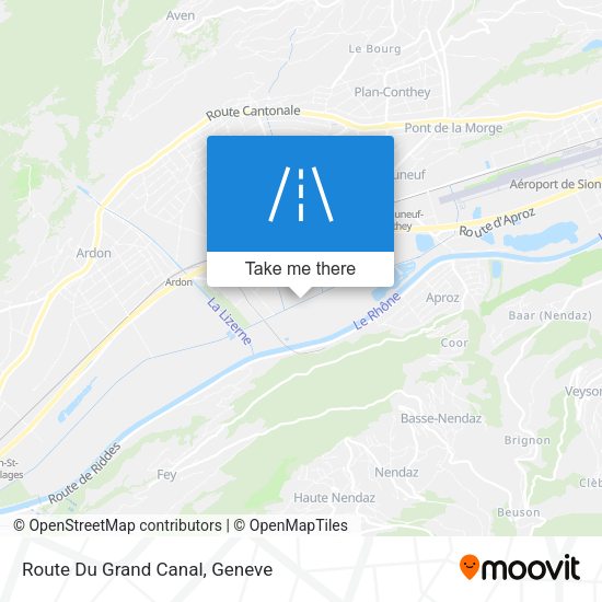 Route Du Grand Canal map
