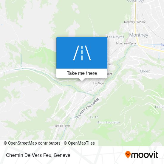 Chemin De Vers Feu map
