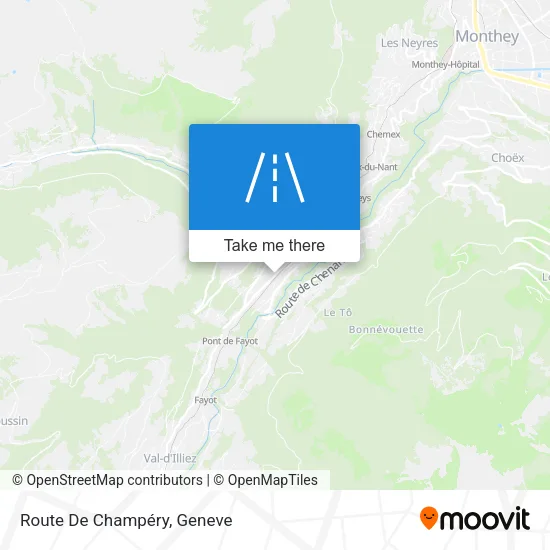 Route De Champéry map